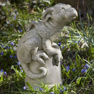 Campania International Puddles The Baby Dragon Cast Stone Garden Statue   S 334 