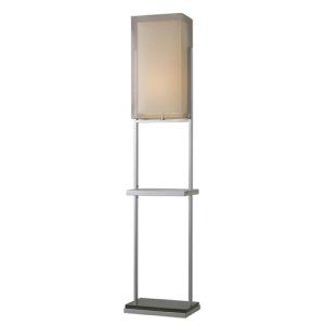 Dimond Lighting DMD D1411 Exeter Floor Lamp with Double Framed Silver Organza Ou