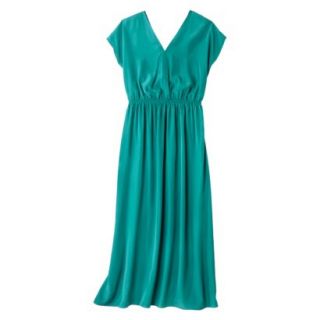 Merona Womens Plus Size Short Sleeve Draped Maxi Dress  Monterey Blue 4
