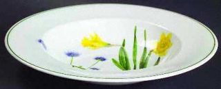 Portmeirion Welsh Wild Flowers Large Rim Soup Bowl, Fine China Dinnerware   Diff