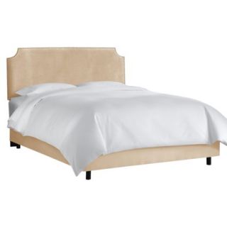Skyline Full Bed Lombard Nail Button Notched Bed   Premier Oatmeal