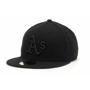 Oakland Athletics New Era MLB Black on Black Fashion 59FIFTY Cap