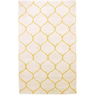Domani Cultivated Amina Tile Ivory/ Gold Hand tufted Wool Rug (8 X 10)