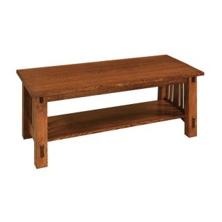 Chelsea Home Lancaster Rectangle Michaels Cherry Wood Coffee Table with Shelf