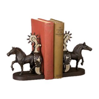 AA Importing Co Inc Cast Iron Horse and Spur Bookends Multicolor   13811