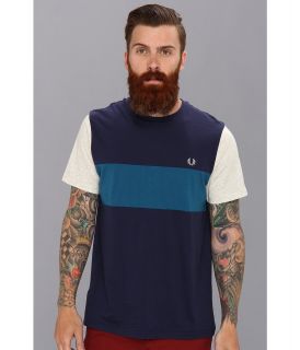 Fred Perry Colour Block T Shirt Mens T Shirt (Navy)