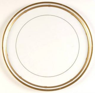 Christian Dior Gaudron White Cake Plate, Fine China Dinnerware   Gold Band On Wh