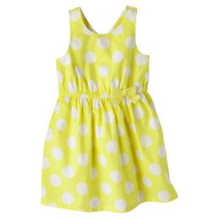 Cherokee Infant Toddler Girls Polkadot Cross Back Sundress   Yellow 18 M