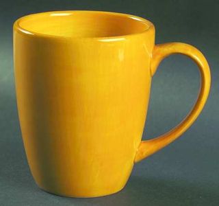 JCPenney Marygold Mug, Fine China Dinnerware   All Yellow, Undecorated, Rim, No