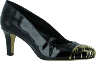 Womens Bella Vita Paxton II   Black Patent Mid Heel Shoes