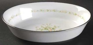 Noritake Poetry 9 Oval Vegetable Bowl, Fine China Dinnerware   Floral Ring, Flo