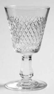 Fine Arts Royal Diamond Cordial Glass   Cut Criss Cross Diamond Design On Bowl