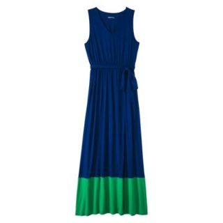 Merona Petites Sleeveless Color block Maxi Dress   Blue/Green MP