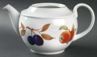 Royal Worcester Evesham Gold (Porcelain) Teapot No Lid, Fine China Dinnerware  