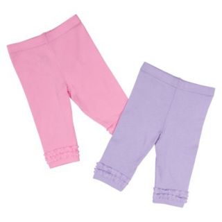 Gerber Onesies Newborn Girls 2 Pack Legging   Pink/Purple 3 6 M