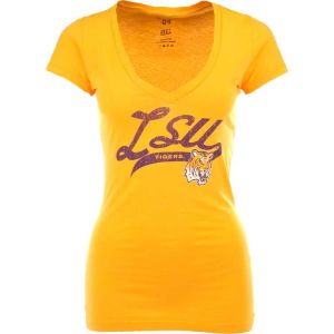 LSU Tigers Blue 84 NCAA Wmns Jabba Mascot Vneck T Shirt