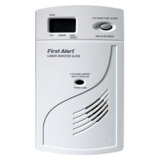 BRK CO614B Carbon Monoxide Detector, 120V AC/DC PlugIn w/ Battery Backup amp; Digital Display