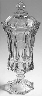 Fostoria Coin Glass Clear Footed Urn with Lid   Stem #1372, Clear   Old