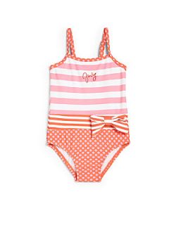 Juicy Couture Infants Prism Dot Swimsuit   Pink Coral