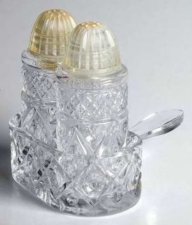 Imperial Glass Ohio Cape Cod Clear (#1602 + #160) Salt & Pepper #96 Wplastic Lid