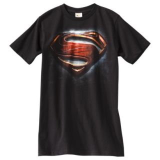 Superman Mens Man of Steel Graphic Tee   Black S