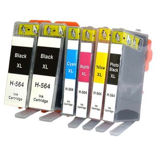 Remanufactured For Hp 564xl Cb321wn Cb323wn Cb324wn Cb325wn Ink Cartridge (pack Of 6) (Black/ cyan/ magenta/ yellowPrint yield: 800 pages black, 450 pages color at 5 percent coverageNon refillableModel: PIH 564XXL 21111 PKPack of: Two (2) black, one (1) c