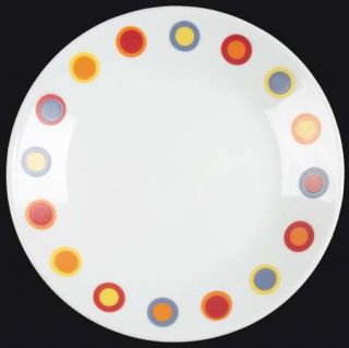 Corning Hot Dots Bread & Butter Plate, Fine China Dinnerware   Livingware,Multic