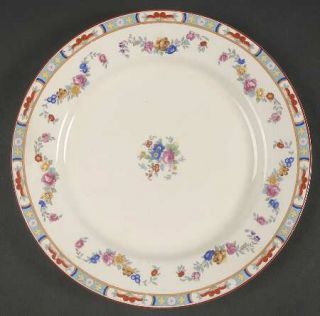 George Jones Rosedale, The Luncheon Plate, Fine China Dinnerware   Floral Border