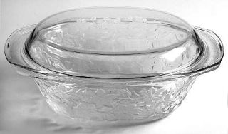 Princess House Crystal Fantasia 3 Quart Oval Covered Casserole   Clear,Pressed D
