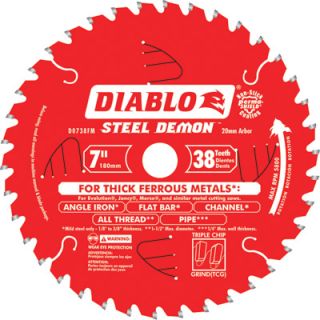Diablo Steel Demon Circular Saw Blade   7in., 38 Tooth, For Ferrous Metals,