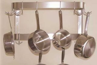 Advance Tabco 36 Residential Wall Mount Pot Rack   12 Double Hooks, Double Bar, Stainless