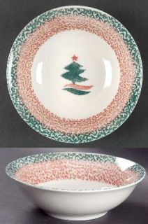 Gibson Designs Christmas Star Coupe Soup Bowl, Fine China Dinnerware   Sponged G
