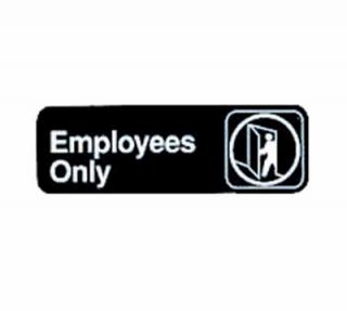 Tablecraft 3 x 9 in Sign, Employees Only, Adhesive Back