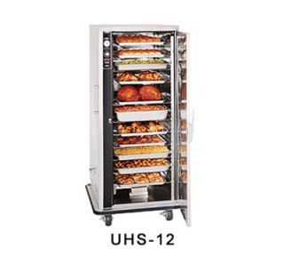 FWE   Food Warming Equipment Mobile Heated Cabinet w/ Split Cavity, 5 Pair Univer. Slides, Full Height, 120V