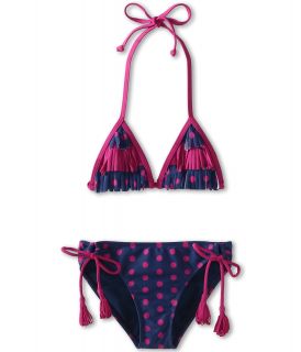 Roxy Kids Fringe Tiki Tri Set Girls Swimwear Sets (Purple)