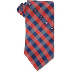 Minnesota Twins Eagles Wings Polyester Checked Tie