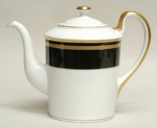 Christian Dior Gaudron Onyx (Gold) Coffee Pot & Lid, Fine China Dinnerware   Ony
