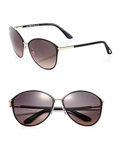 Tom Ford Eyewear Penelope Oversized Sunglasses   Gold Grey