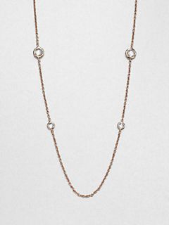 IPPOLITA Rose Lollipop Clear Quartz Station Necklace   Clear Quartz