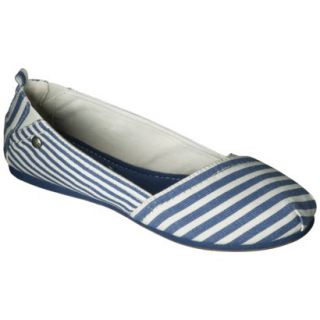 Womens Mad Love Lynnae Striped Loafer   Blue 10