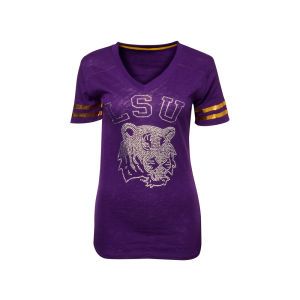 LSU Tigers NCAA Womens Metal Works Vneck T Shirt