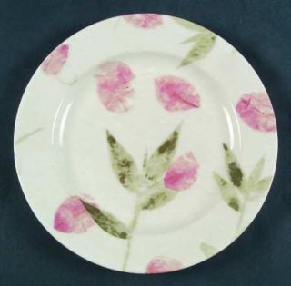 222 Fifth (PTS) Paper Rose Salad Plate, Fine China Dinnerware   Pink Flowers, Gr