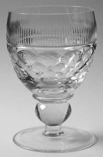 Royal Scot Crystal Oxford Grand Goblet   Clear,Vertical Cuts,Prisms,Ring,Ball St