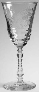 Rock Sharpe Halifax Water Goblet   Stem 3005,Gray Cut Floral