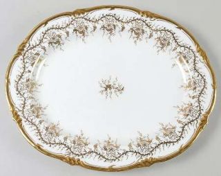 Royal Cauldon KingS Plate White 14 Oval Serving Platter, Fine China Dinnerware