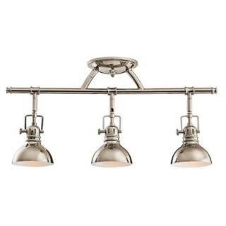 Kichler 7050PN Rail Lighting, Soft Contemporary/Casual Lifestyle Fixed 3Light Halogen Polished Nickel