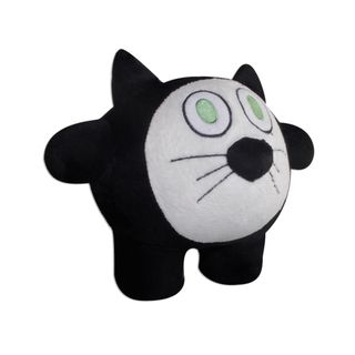 Bubele Patch Buddies 7 inch Curious Cat Soft Plush Toy With Blanket (Black and white Dimensions: 6 inches x 9 inches x 7 inchesWeight: 1 poundRecommended for children ages 2 7 years oldJPMA certified: No PolyesterColor: Black and white Dimensions: 6 inche