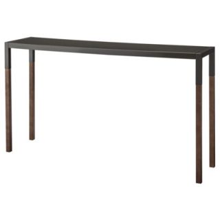 Console Table: TOO by Blu Dot Quad Console Table   Dark Gray/Brown (Walnut)