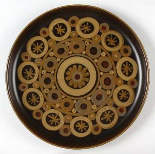 Denby Langley Samarkand Brown 14 Chop Plate (Round Platter), Fine China Dinnerw