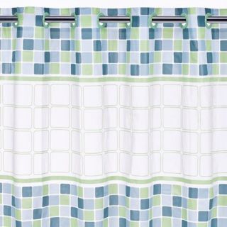 Hookless Mosiac PEVA Shower Curtain   71x74